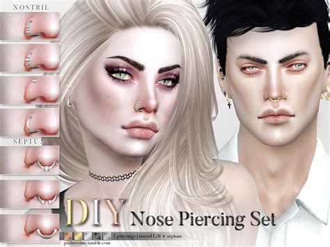 Nose Piercing Set (ring category) Sims 4 Sets Accessories. . Nose piercing sims 4